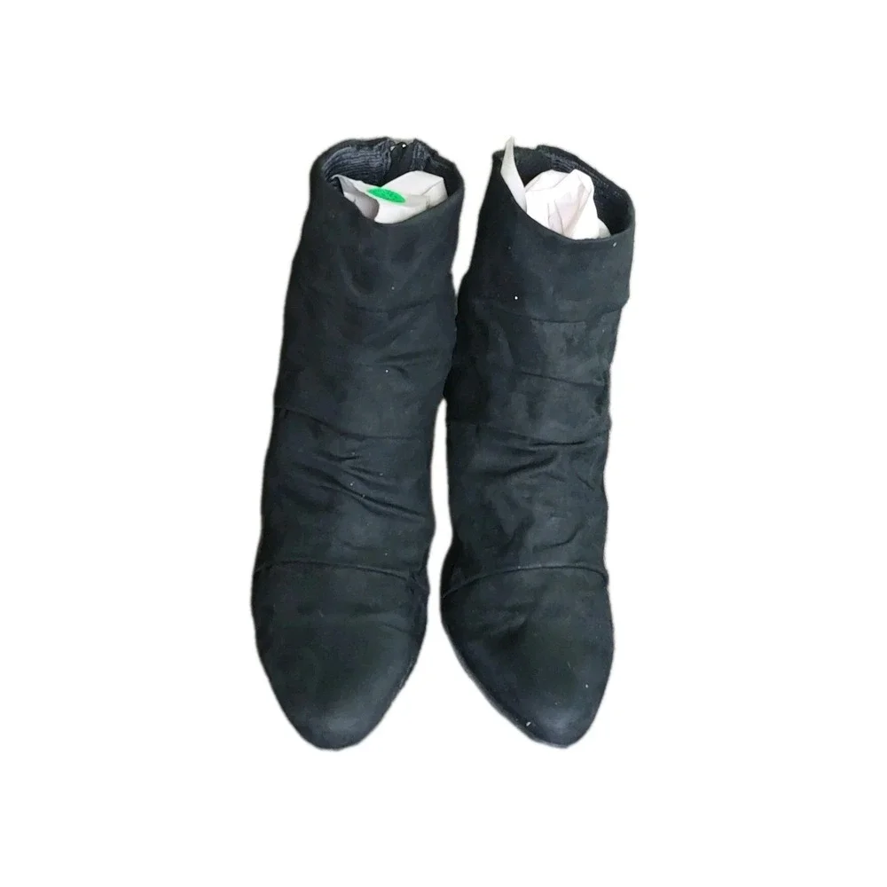 Christian Siriano 3.5'‎ Heel Boots- Black womens Size 8.5 #468